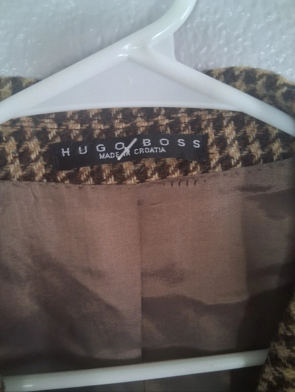 Hugo Boss Delon Houndstooth Blazer 44L jacket sport coat 100% Schurwolle Virgin